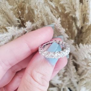 Eternity Platinum Natural Diamond Ring Custom Made